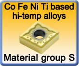 Carbide inserts for turning hi-temp  super alloys inconel waspaloy stellite hastalloy