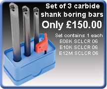 Set Carbide Shank Boring Bars
