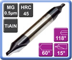 Centre Drills 60 AlTiN Coated Carbide High Quality 45HRC
