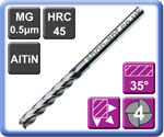 Carbide End Mills Long & Extra Long Series 4 Flute AlTiN Coated 45HRC
