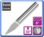 Carbide Engraving Tools Flat Bottom Half Round 30