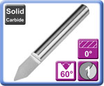 Carbide Engraving Tools Flat Bottom Half Round 60