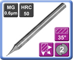 Micro Diameter Carbide End Mills 2 Flute Un-Coated for Aluminium