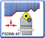 PSDNN 45 Toolholders for SNMG Inserts