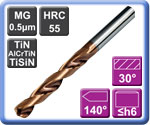 Carbide Drills 1.0mm -2.9mm Diameter 5XD AlCrTiN-X Coating