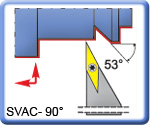 90� SVACR\L Toolholders for VCMT Inserts 150mm long