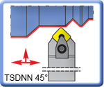 TSDNN 45 Toolholders for SNMG Inserts
