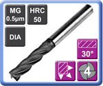 Diamond Coated 4 Flute Carbide End Mills HRC50