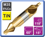 Centre Drills M35 TiN Coated High Speed Steel