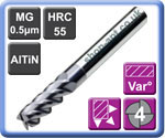 Carbide End Mills for Stainless 4 Flute AlTiN Coated Micro-grain Carbide 55HRC
