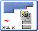 90 DTGNR\L Toolholders for TNMG Inserts