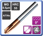 Economy Corner Rounding Carbide Cutters TiSiN Coated 55HRC