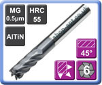 Finishing End Mills 6 Flute AlTiN Coated Micro-grain Carbide 55HRC