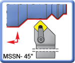 APT 45° MSSNR\L Lathe Turning Tools for SNMG Inserts