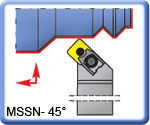 45 MSSNR\L Toolholders for SNMG Inserts