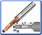 MVR Miniature Carbide Deep Face Grooving Boring Bars