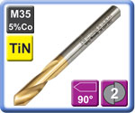 NC Spotting Drills M35 TiN Coated High Speed Steel