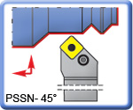 PSSNR\L 45° Toolholders for SNMG Inserts