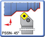 45 PSSNR\L Toolholders for SNMG Inserts