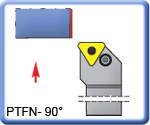 90 PTFNR\L Toolholders for TNMG Inserts