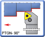 90 PTGNR\L Toolholders for TNMG Inserts