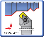 TSSNR\L 45° Toolholders for SNMG Inserts