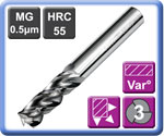 3 Flute Unequal Helix Carbide End Mills for Aluminium Uncoated