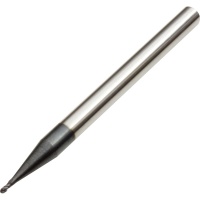 Ball Nose End Mill for General Use 1mm Diameter 2 Flute AlTiN Coated 45HRC