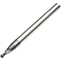 Ball Nose End Mill for General Use 2.5mm Diameter 2 Flute AlTiN Coated 45HRC