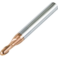 High Hardness High Speed 2 Flute Carbide Ball Nose End Mill 4mm Diameter AlTiNS Coated 65HRC