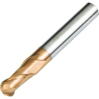 High Hardness High Speed 2 Flute Carbide Ball Nose End Mill 6mm Diameter AlTiNS Coated 65HRC