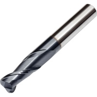 Corner Radius End Mill for General Use 3mm Diameter 1.0mm Rad 2 Flute AlTiN Coated Carbide 45HRC