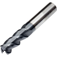 3 Flute End Mill for General Use 4mm Diameter AlTiN Coated Carbide 45HRC