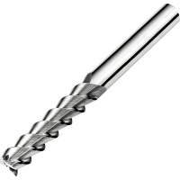 End Mill for Aluminium 8mm Diameter 3 Flute 100mm Long Un-coated Micro-grain Carbide