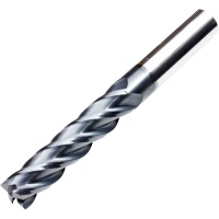 Carbide End Mill for General Use 16mm Diameter 4 Flute 150mm Long AlTiN Coated 45HRC