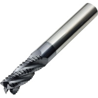 Roughing End Mill 12mm Diameter 4 Flute AlTiN Coated Micro-grain Carbide 45HRC
