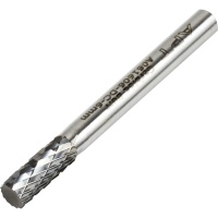 Carbide Burr 4mm Diameter 14mm Head Length Double Cut Cylinder Without End Cut