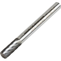Carbide Burr 3mm Diameter 14mm Head Length Single Cut Cylinder With End Cut