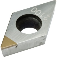 DCMW 11T308 CBN2100 CBN Turning Insert for Hardened Steel 45-65 HRC Continuous Cutting