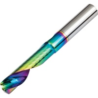 12mm Diameter 1 Flute Carbide End Mill for Aluminium 42mm Flute Length DLC Coated