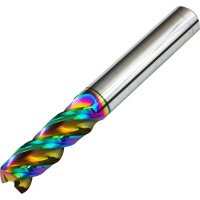 4mm Diameter Variable Helix Carbide End Mill for Aluminium DLC Coated