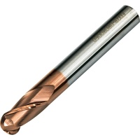 Ball Nose End Mill for General Use 8mm Diameter 2 Flute TiAlN Coated 55HRC