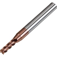 5mm Dia 0.5mm Corner Radius 4 Flute Variable Helix Angle High Performance Carbide End Mill
