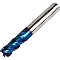 Carbide End Mill for Hardened Steel 8mm Diameter 4 Flute F-NaNo Coated 65HRC