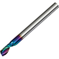 4mm Diameter 1 Flute Carbide End Mill for Plasics Acrylic PVC 8mm Flute Length DLC Coated