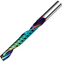 2mm Diameter 1 Flute Carbide End Mill for Plasics Acrylic PVC 22mm Flute Length DLC Coated