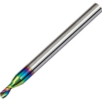 2mm Diameter 1 Flute Carbide End Mill for Aluminium 4mm Flute Length DLC Coated