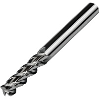 EPA3-06060075 3 Flute Carbide End Mill for Aluminium 6mm Diameter 75mm Long Polished Flute