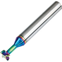 ETS-08080060-2.0DLC T-Slot Cutter 8mm Diameter 2mm Wide 60mm Long 4 Flute Solid Carbide DLC Coated Aluminium Series