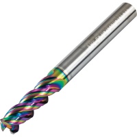 12mm Diameter U Groove Carbide End Mill for Aluminium DLC Coated 100mm Long